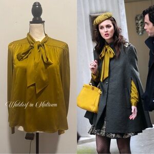 ASO Blair Waldorf DVF long sleeve blouse